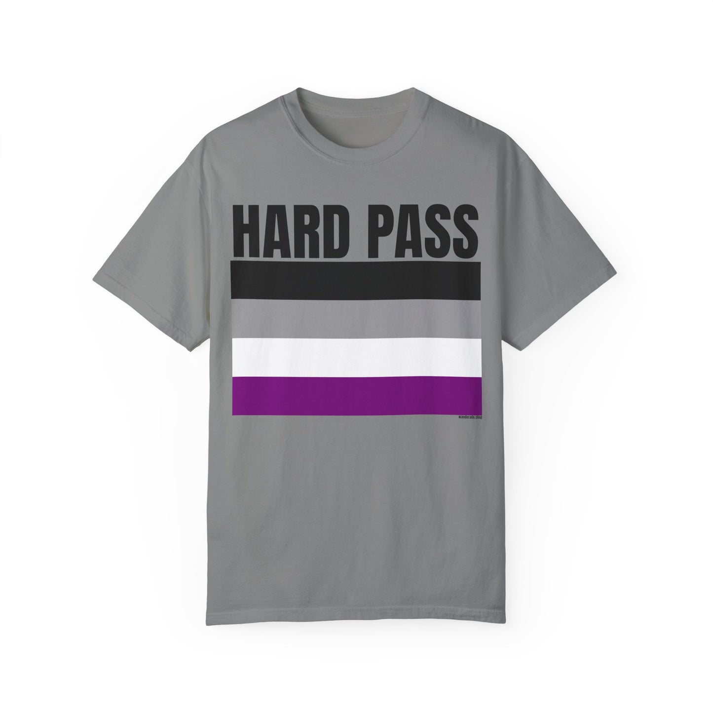 Hard Pass- PRIDE Tee Shirt for the Asexual/Aromantic/Agender/Ace Community