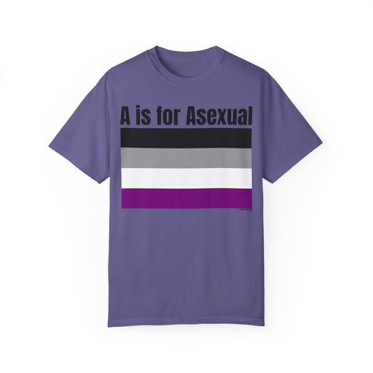 A is for Asexual - Unisex Garment-Dyed T-shirt