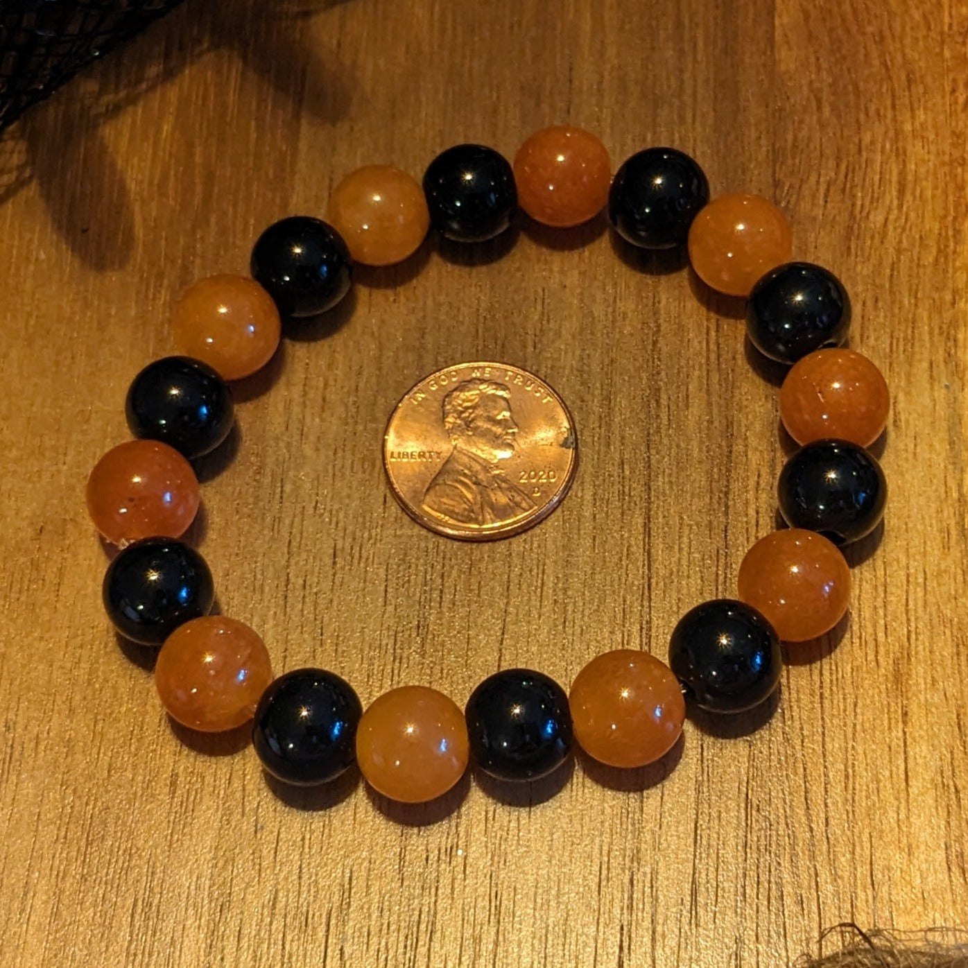 Courageous Creativity | Black Chalcedony & Carnelian Bracelet